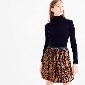 J.Crew abstract sequin skirt (copper & navy)